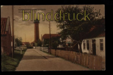 Wangerooge Nordseebad sw-AK Robbenstrasse mit Leuchtturm ungebraucht (d5665)