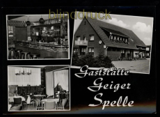 Spelle sw-AK Gaststtte Geiger 3 Ansichten ungebraucht (d5831)