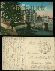 Posen farb-AK Wallischeibrcke Feldpost 1915 (d6023)