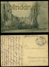 Nomeny sw-AK Strassenansicht 1. Weltkrieg Feldpost 1915 (d5895)