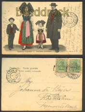 Strassburg farb-AK Elssser Trachten 1904 (d4658)