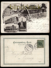 Teplitz sw-Litho-AK 5 Ansichten 1899 (d5786)