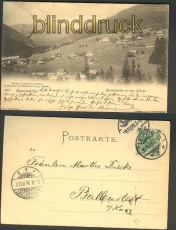 Spindelmhle sw-AK mit dem Gebirge 1899 (d3968)