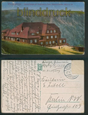 Isergebrige farb-AK Hampelbaude Teichrand + Baude 1928 (d5403)