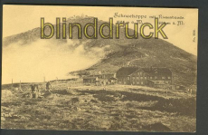 Schneekoppe mit Riesenbaude farb-AK Riesengebirge ungebraucht (d3993)