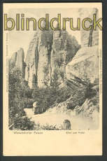 Wekelsdorfer Felsen sw-AK Eber und Pudel ungebraucht (d4005)