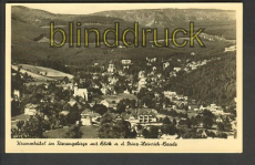Krummhbel sw-Foto-AK Blick Prinz Heinrich Baude ungebraucht (d3933)
