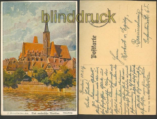 Breslau farb-AK Kreuzkirche malerische Breslau 1937(d3771)