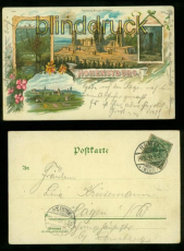 HOHENSYBURG farb-Litho-AK vier Ansichten 1899 (d6776)