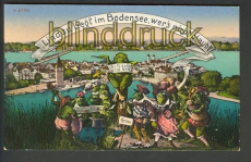 Lindau farb-AK ...liegt am Bodensee, wers nicht glaubt ... (d4315)