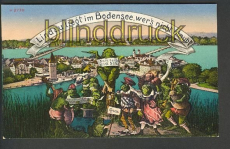 Lindau farb-AK ...liegt am Bodensee, wers nicht glaubt ... (d4318)