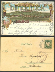 Weissenburg farb-Litho-AK 1900 nach Mergelstetten (d4028)