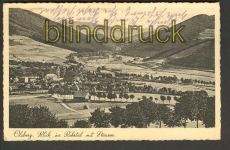 Olsberg sw-AK Blick ins Ruhrtal mit Stausee 1937(d3338)