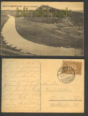 Porta Westfalica sw-AK Blick vom Jacobsberg 1923(d3340)