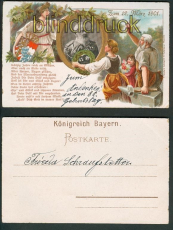 Prinzregent Luitpold 80. Geb. farb-Litho-AK 12. Mrz 1901 (d4772)