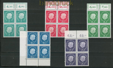 Berlin Mi # 182/86 Heuss Medaillon postfrischer 4er-Block-Satz (25345)
