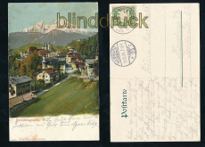 BERCHTESGADEN farb-AK Teilansicht 1906 (d7205)