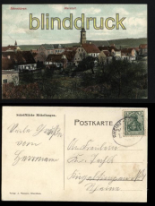 Ibbenbren farb-AK Oberstadt Bahnpost Rheine - Lhne (d5854)