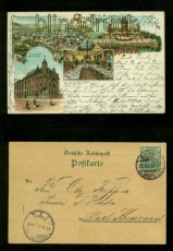 HAGEN farb-Litho-AK Gruss aus ...... vier Ansichten 1901 (d6616)