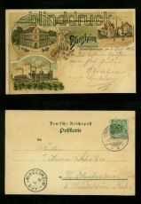 BLIERSHEIM farb-Litho-AK Gruss aus .... vier Ansichten 1898 (d6607)