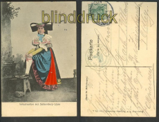 Volkstrachten aus Schaumburg-Lippe farb-AK 1909 (d4395)