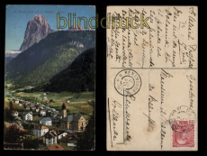 St. Ulrich farb-AK in Grden Tirol 1911 (a0997)