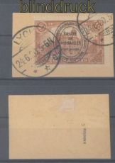 Abstimmungsgebiete Allenstein Mi # 26 c gestempelt auf Briefst�ck gepr�ft Hochst�dter (45356)