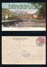 Italien Bozen farb-AK Talferbrcke mit Rosengarten 1906 (a2139)