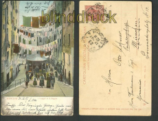 Genova farb-AK I Truogoli di S. Brigida 1907 (a0709)