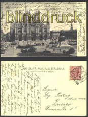 Italien sw-AK Milano Piazza del Duomo 1907  (a0395)