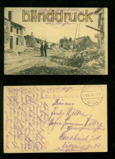 SAMONIEUX  sw-AK Strassenansicht Feldpost 1916 (a2028)