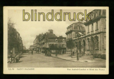SAINT - NAZAIRE sw-AK Rue Amiral-Courbet et Hotel des Postes ungebraucht (a2034)