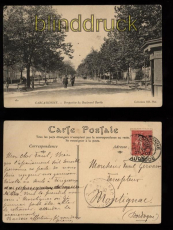 Carcassonne sw-AK Perspective du Boulevard Barbs 1907 (a0920)