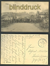 Cheppy sw-AK Panorama mit Soldaten 1915 (a0747)