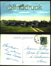 Frankreich farb-AK Camp de chalons Batterie 1929(a0370)