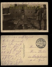 Iwangorod sw-AK Zugang zur Festung mit zerstrter Brcke Feldpost 1916 (a1009)