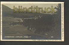 Lansersee mit Serles und Habicht sw-Foto-AK ca. 1930 (a0678)
