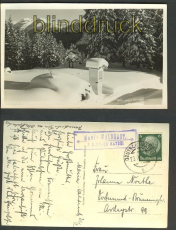 Blick Olperer sw-Foto-AK Landpoststempel P. Deutsch Matrei 1939 (a0680)