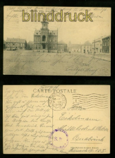 RANSART sw-AK Hotel de ville Grand Place Feldpost 1915 (a2003)