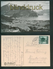 St Gilgen sw-AK Panorama 1938 Salzkammergut (a0885)