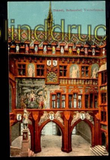 Schweiz farb-AK Basel Rathaushof Vorderfassade (a0152)