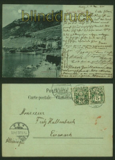 Montreux sw-AK Territet 1900 Mondscheinkarte (a2118)