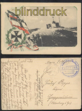 Torpedoboot in voller Fahrt sw-AK Feldpost 1914 (d0140)