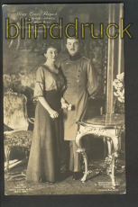 Knig von Sachsen + Konprinz in Stenay sw-AK 1916 (d4564)