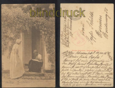 Alfred Broge sw-AK Kntlerkarte Sommerferien Bahnpost Feldpost 1916 Zensur (d6988)