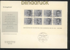 Bund Mi # Block  3 Widerstandskmpferblock Ersttagsbrief FDC (45394)