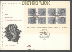 Bund Mi # Block  3 Widerstandskmpferblock Ersttagsbrief FDC (45393)