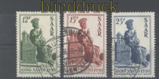 Saarland Mi # 293/95 Heiliges Jahr gestempelt (30338)