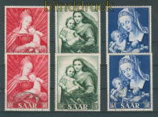 Saarland Mi # 351/53 Gemlde postfrisch + gestempelt (25840)