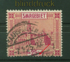 Saargebiet Mi # 100 I gestempelt Plattenfehler (40436)